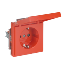 Busch-Jaeger 20 EUKNB-14-82 SCHUKO® Steckdosen-Einsatz mit Klappdeckel und Beschriftungsfeld Orange 2CKA002018A1535