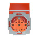 Busch-Jaeger 20 EUKNB-14-82 SCHUKO® Steckdosen-Einsatz mit Klappdeckel und Beschriftungsfeld Orange 2CKA002018A1535