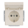 Busch-Jaeger 20 EUKNB-82 SCHUKO® Steckdosen-Einsatz mit Klappdeckel und Beschriftungsfeld Elfenbein 2CKA002018A1538