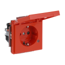 Busch-Jaeger 20 EUKNBL-14-82 SCHUKO® Steckdosen-Einsatz mit Klappdeckel, Beschriftungsfeld und LED Kontrolllicht Orange 2CKA002018A1546