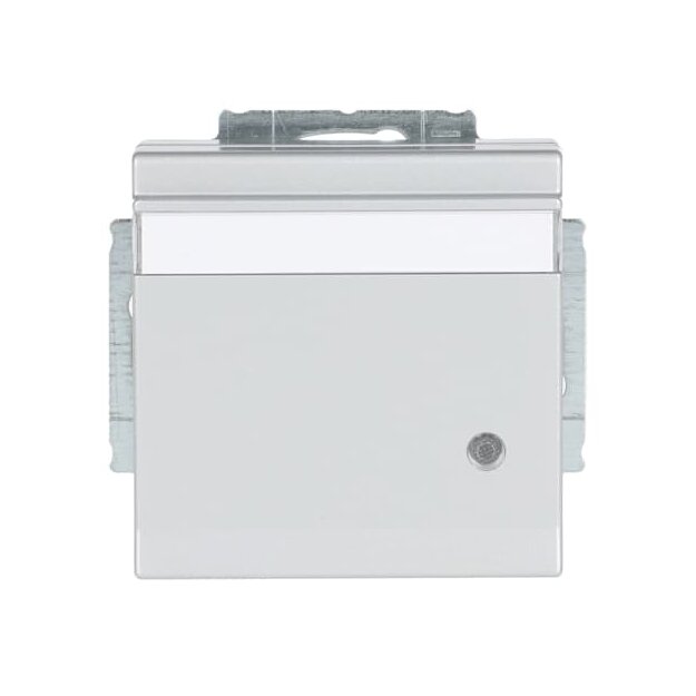Busch-Jaeger 20 EUKNBL-83 SCHUKO® Steckdosen-Einsatz mit Klappdeckel, Beschriftungsfeld und LED Kontrolllicht Alusilber 2CKA002018A1550