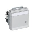 Busch-Jaeger 20 EUKNBL-83 SCHUKO® Steckdosen-Einsatz mit Klappdeckel, Beschriftungsfeld und LED Kontrolllicht Alusilber 2CKA002018A1550