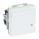 Busch-Jaeger 20 EUKNBL-884 SCHUKO® Steckdosen-Einsatz mit Klappdeckel, Beschriftungsfeld und LED Kontrolllicht Studioweiß 2CKA002018A1552