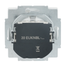 Busch-Jaeger 20 EUKNBL-884 SCHUKO® Steckdosen-Einsatz mit Klappdeckel, Beschriftungsfeld und LED Kontrolllicht Studioweiß 2CKA002018A1552