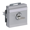 Busch-Jaeger 20 EUKNBSL-83 SCHUKO® Steckdosen-Einsatz mit Klappdeckel und Schloss Alusilber 2CKA002018A1561