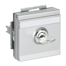 Busch-Jaeger 20 EUKNBSL-83-101 SCHUKO® Steckdosen-Einsatz mit Klappdeckel und Schloss Alusilber 2CKA002018A1562