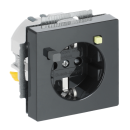 Busch-Jaeger 3120 EUCB-81 FI-SCHUKOMAT SCHUKO® Steckdosen-Einsatz mit Fehlerstrom-Schutzschalter Anthrazit 2CKA003116A0667