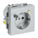 Busch-Jaeger 3120 EUCB-83 FI-SCHUKOMAT SCHUKO® Steckdosen-Einsatz mit Fehlerstrom-Schutzschalter Alusilber 2CKA003116A0668