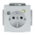 Busch-Jaeger 3120 EUCB-83 FI-SCHUKOMAT SCHUKO® Steckdosen-Einsatz mit Fehlerstrom-Schutzschalter Alusilber 2CKA003116A0668