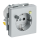 Busch-Jaeger 3120 EUCB-83 FI-SCHUKOMAT SCHUKO® Steckdosen-Einsatz mit Fehlerstrom-Schutzschalter Alusilber 2CKA003116A0668