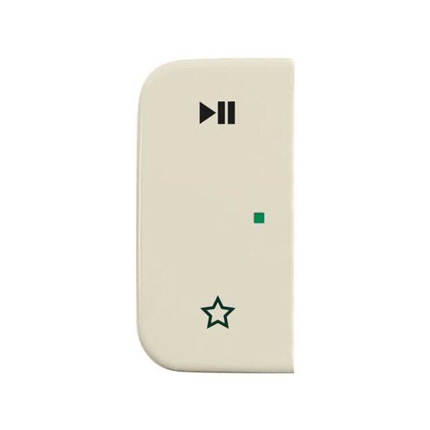 Busch-Jaeger 6237-21-212 Wippe 2-fach links, mit Symbol "Play/Pause" Weiß 2CKA006220A0741