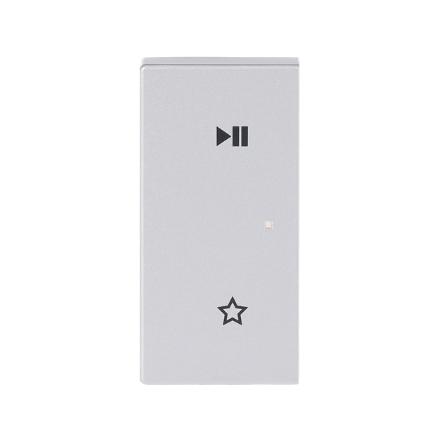 Busch-Jaeger 6237-21-83 Wippe 2-fach links, mit Symbol "Play/Pause" Alusilber 2CKA006220A0737