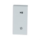 Busch-Jaeger 6237-21-83 Wippe 2-fach links, mit Symbol "Play/Pause" Alusilber 2CKA006220A0737