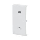 Busch-Jaeger 6237-21-84 Wippe 2-fach links, mit Symbol "Play/Pause" Studioweiß 2CKA006220A0739
