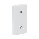 Busch-Jaeger 6237-21-84 Wippe 2-fach links, mit Symbol "Play/Pause" Studioweiß 2CKA006220A0739