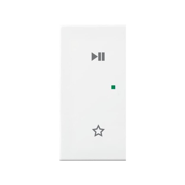 Busch-Jaeger 6237-21-914 Wippe 2-fach links, mit Symbol "Play/Pause" Alpinweiß 2CKA006220A0753