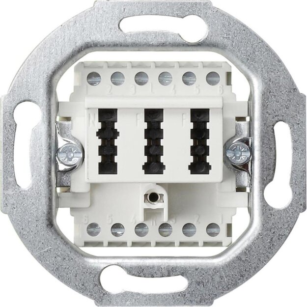 Gira 003202 TAE-Anschlussdose TAE 2 x 6/6 NFF Einsatz Weiß