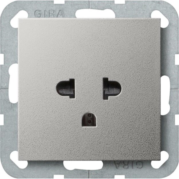 Gira 2840600 Steckdose Schutz EURO-US 16 A System 55 Edelstahl(lackiert)