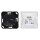 Jung TRDLS923048WW Raumtemperaturregler Fan Coil, 4-Rohr (Glas) Alpinweiß Serie LS