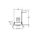 Brumberg 36188250 Einbaustrahler GU10 max. 10 W LED JARRID-S Schwarz