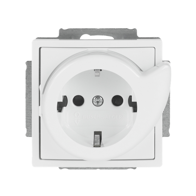 Busch-Jaeger 20 EUCBDR-84 Busch-Servicesteckdose® mit erh. Berührungsschutz Studioweiß 2CKA002013A5418