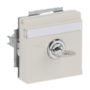 Busch-Jaeger 20 EUKNBSL-82 SCHUKO® Steckdosen-Einsatz mit Klappdeckel und Schloss Elfenbein 2CKA002018A1559