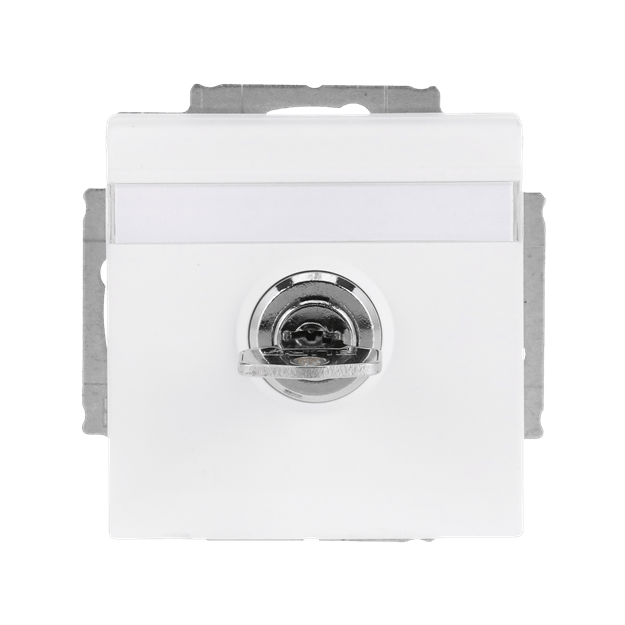 Busch-Jaeger 20 EUKNBSL-884 SCHUKO® Steckdosen-Einsatz mit Klappdeckel und Schloss Studioweiß 2CKA002018A1565