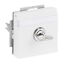 Busch-Jaeger 20 EUKNBSL-884 SCHUKO® Steckdosen-Einsatz mit Klappdeckel und Schloss Studioweiß 2CKA002018A1565