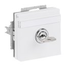 Busch-Jaeger 20 EUKNBSL-884-101 SCHUKO® Steckdosen-Einsatz mit Klappdeckel und Schloss Studioweiß 2CKA002018A1566