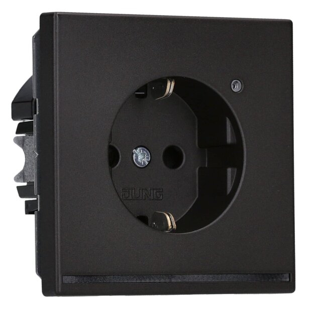 Jung AL1520-ODLNW SCHUKO-Steckdose mit LED-Licht (lackiertes Aluminium) Dark Serie LS