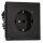 Jung AL1520-ODLNW SCHUKO-Steckdose mit LED-Licht (lackiertes Aluminium) Dark Serie LS