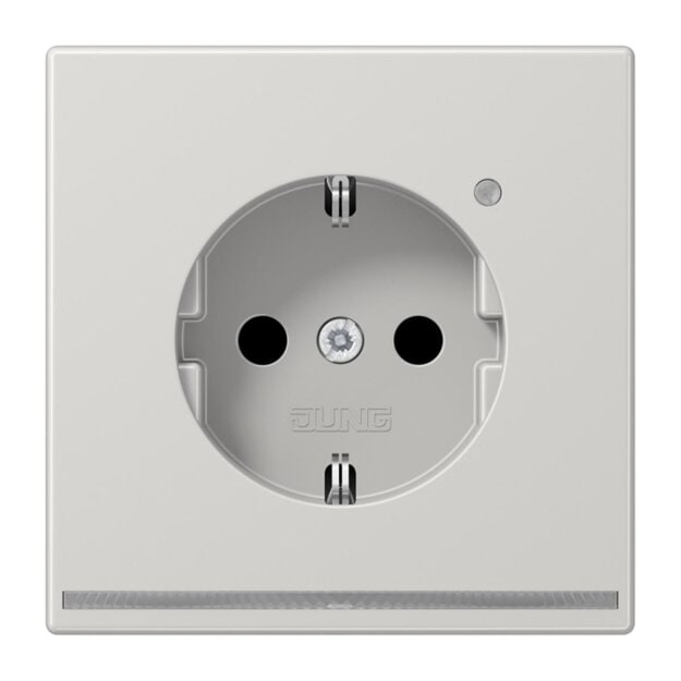 Jung LS1520-OLGLNW SCHUKO-Steckdose mit LED-Licht Lichtgrau Serie LS