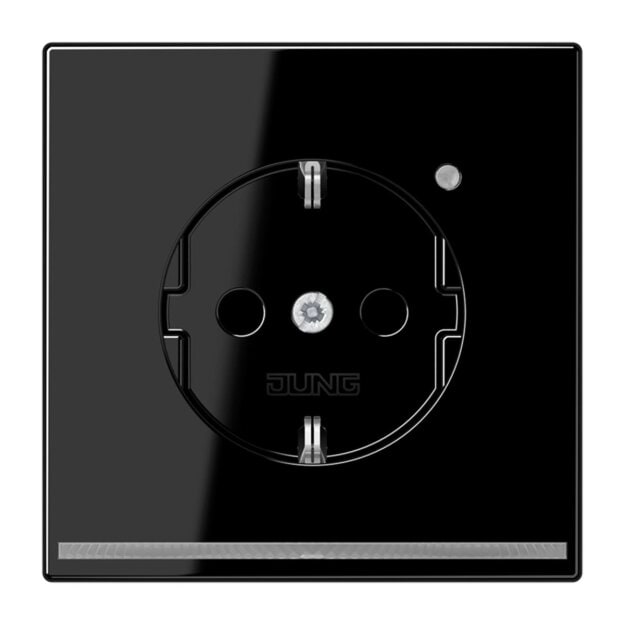 Jung LS1520-OSWLNW SCHUKO-Steckdose mit LED-Licht Schwarz Serie LS