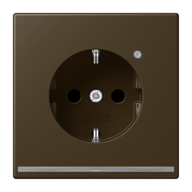 Jung ME1520-OATLNW SCHUKO-Steckdose mit LED-Licht (Messing) Messing Antik Serie LS