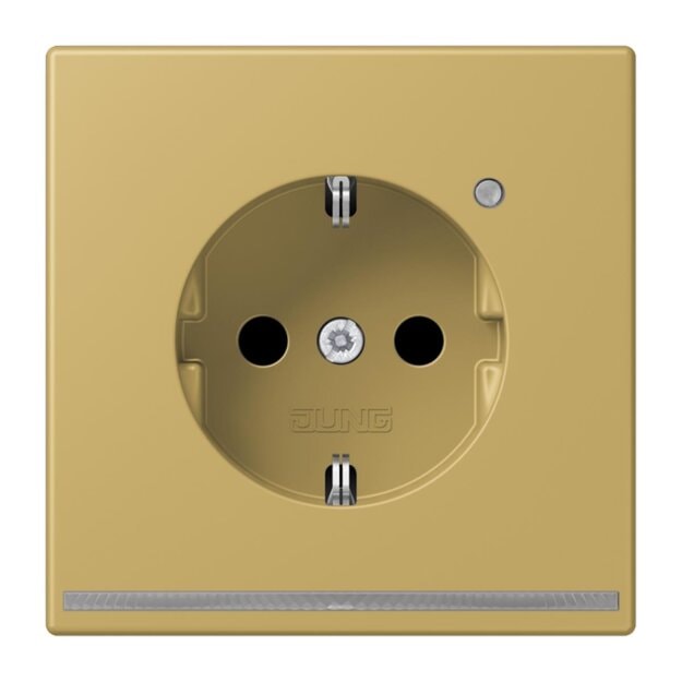 Jung ME1520-OCLNW SCHUKO-Steckdose mit LED-Licht (Messing) Messing Serie LS