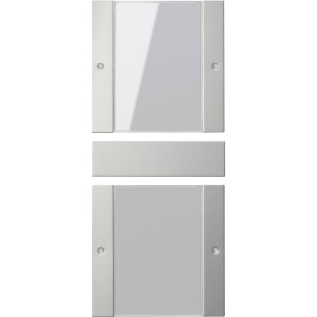 Gira 2132600 Wippenset 2-fach (1+1) Beschriftungsfeld System 55 Klar/Edelstahl
