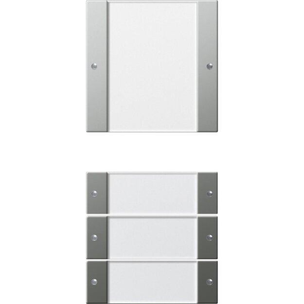 Gira 2134600 Wippenset 4-fach (1+3) Beschriftungsfeld System 55 Klar/Edelstahl