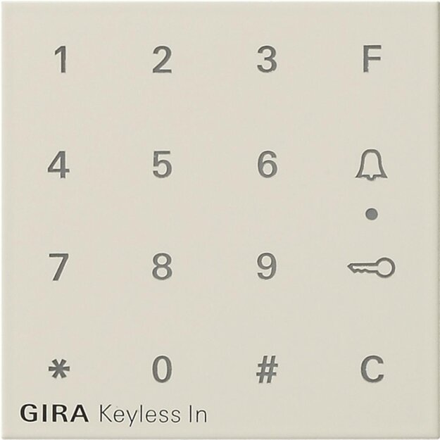 Gira 851301 Aufsatz Codetastatur System 55 Cremeweiß