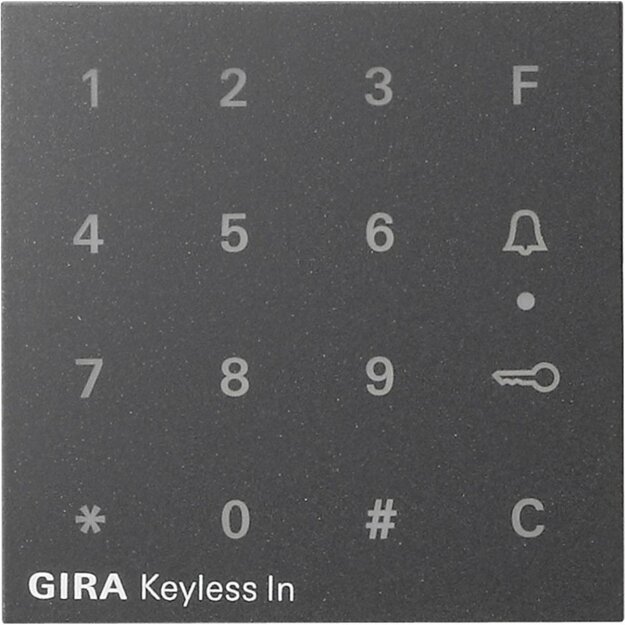 Gira 851328 Aufsatz Codetastatur System 55 Anthrazit