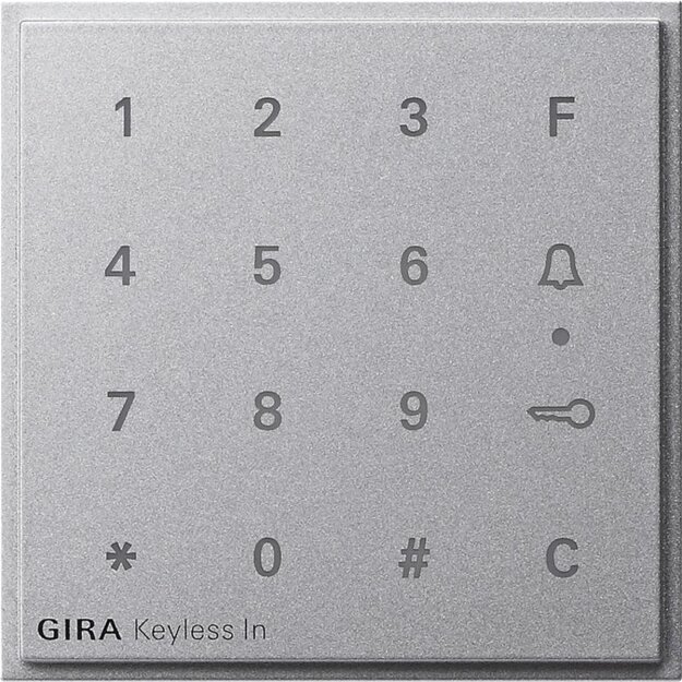 Gira 851365 Aufsatz Codetastatur Gira TX_44 Farbe Alu