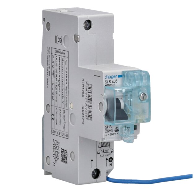 Hager HTN135E SLS-Schalter 1-polig E-35A Hutschiene