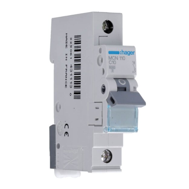 Hager MCN110 LS-Schalter 1-polig 6kA C-10A 1M