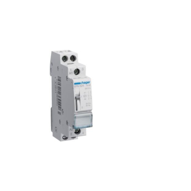 Hager EPN524 Fernschalter 2S 24V AC 12V DC 16A