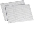 Hager ZZ90A Beschriftungsbögen Stromkreistabelle 10...