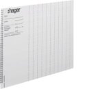 Hager ZZ90B Beschriftungsbögen Installationsnummer...