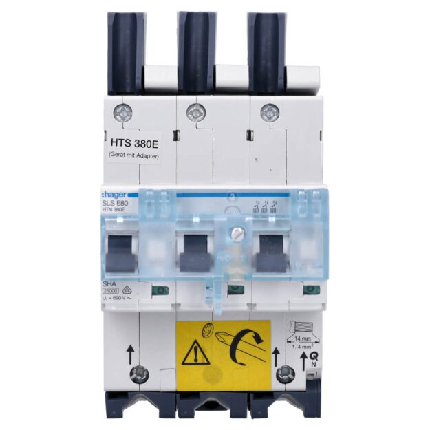 Hager HTS380E SLS-Schalter 3-polig E-80A Sammelschiene QC