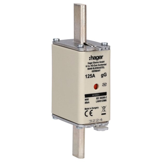 Hager LNH0125M6 NH-Sicherung NH0 gG 690V 125A K-Melder
