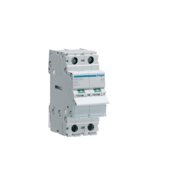 Hager SBN263 Ausschalter 63A 2S 400V AC 2-polig LE