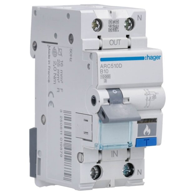 Hager ARC510D AFDD mit LS 1-polig +N 10kA B-10A 2M