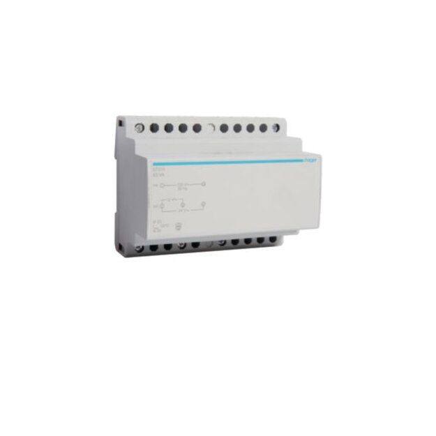 Hager ST315 Sicherheitstrafo 230V/12+24V 63VA 6PLE